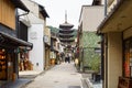 Yasaka Pagoda and Sannen Zaka Street in the evening, Kyoto, Japa